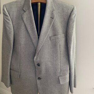 Mens Sportcoat Joseph A Bank Size 46R Black/ Ivory Herringbone